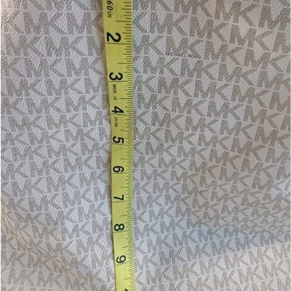 Michael Kors Lexington MK Signature Cream Brown Tote Shoulder Bag Tote Purse - Picture 12 of 12